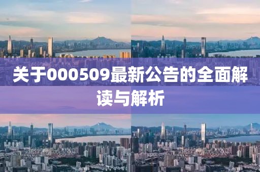 关于000509最新公告的全面解读与解析