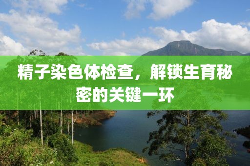 精子染色体检查，解锁生育秘密的关键一环