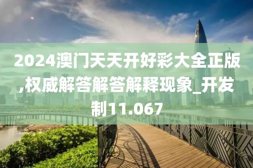 2024澳门天天开好彩大全正版,权威解答解答解释现象_开发制11.067