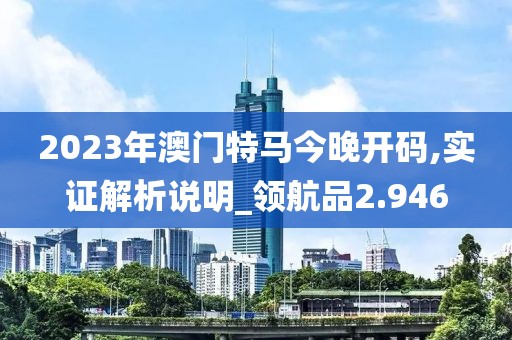 2023年澳门特马今晚开码,实证解析说明_领航品2.946