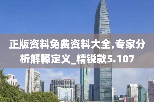 正版资料免费资料大全,专家分析解释定义_精锐款5.107
