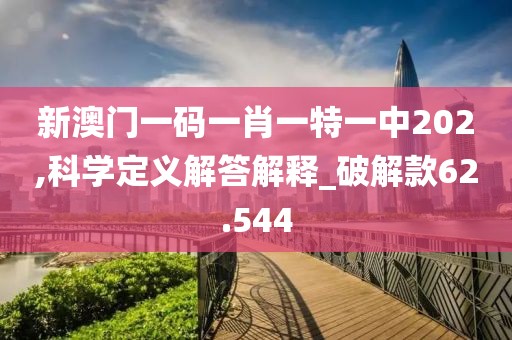 新澳门一码一肖一特一中202,科学定义解答解释_破解款62.544