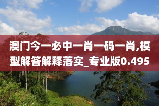 澳门今一必中一肖一码一肖,模型解答解释落实_专业版0.495
