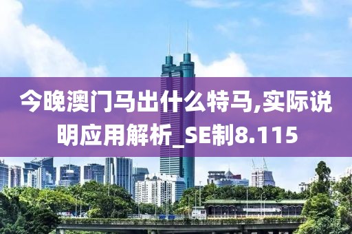 今晚澳门马出什么特马,实际说明应用解析_SE制8.115