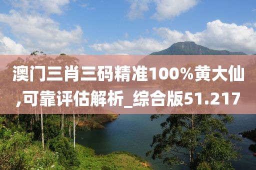 澳门三肖三码精准100%黄大仙,可靠评估解析_综合版51.217