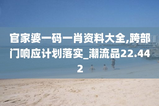 官家婆一码一肖资料大全,跨部门响应计划落实_潮流品22.442