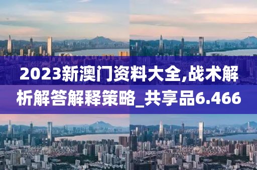2023新澳门资料大全,战术解析解答解释策略_共享品6.466