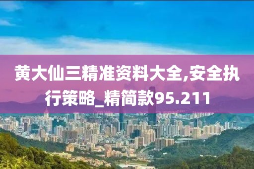 黄大仙三精准资料大全,安全执行策略_精简款95.211