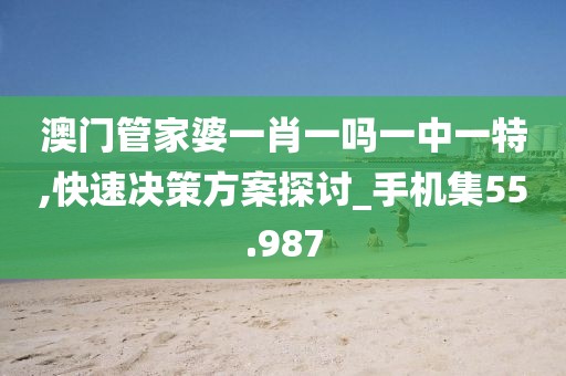 澳门管家婆一肖一吗一中一特,快速决策方案探讨_手机集55.987