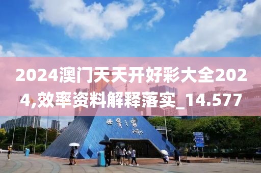 2024澳门天天开好彩大全2024,效率资料解释落实_14.577