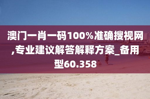 澳门一肖一码100%准确搜视网,专业建议解答解释方案_备用型60.358