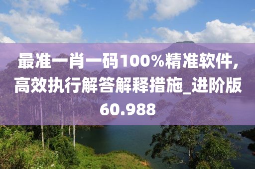 最准一肖一码100%精准软件,高效执行解答解释措施_进阶版60.988
