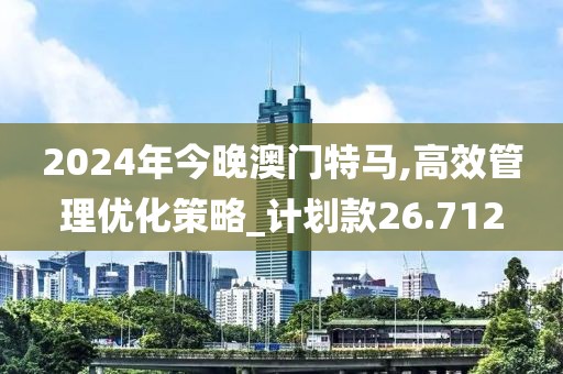 2024年今晚澳门特马,高效管理优化策略_计划款26.712