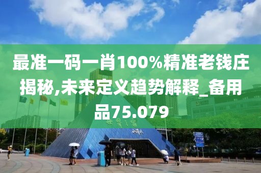 最准一码一肖100%精准老钱庄揭秘,未来定义趋势解释_备用品75.079