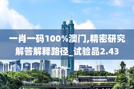 一肖一码100%澳门,精密研究解答解释路径_试验品2.43