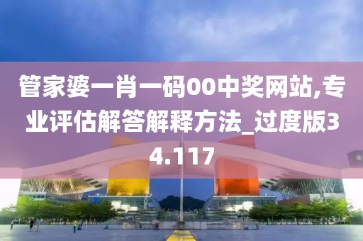 管家婆一肖一码00中奖网站,专业评估解答解释方法_过度版34.117