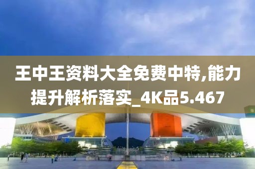 王中王资料大全免费中特,能力提升解析落实_4K品5.467