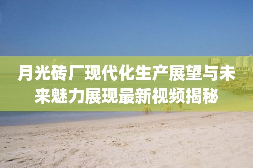 月光砖厂现代化生产展望与未来魅力展现最新视频揭秘