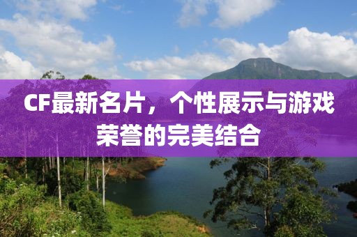 CF最新名片，个性展示与游戏荣誉的完美结合