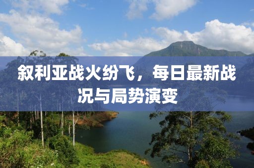 叙利亚战火纷飞，每日最新战况与局势演变