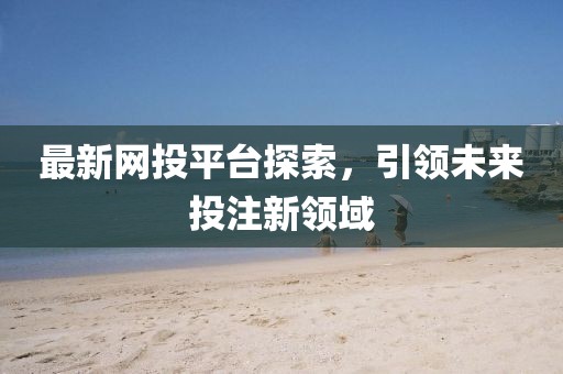最新网投平台探索，引领未来投注新领域
