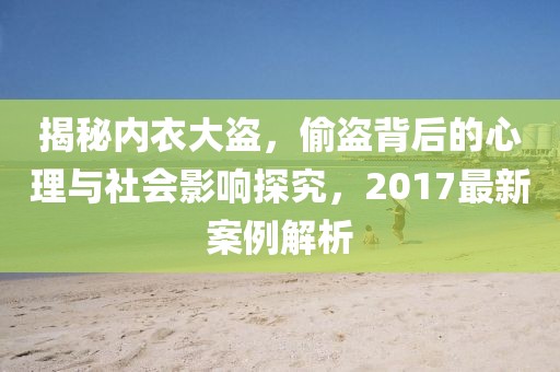 揭秘内衣大盗，偷盗背后的心理与社会影响探究，2017最新案例解析