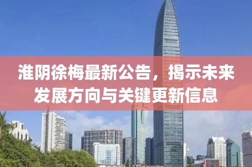 淮阴徐梅最新公告，揭示未来发展方向与关键更新信息