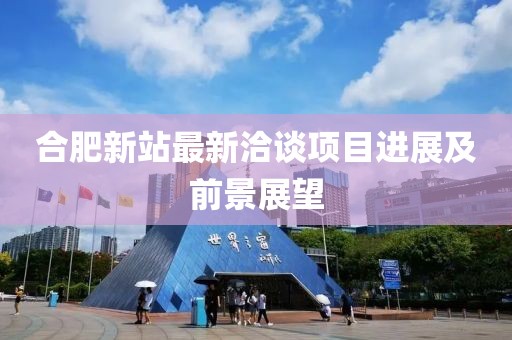 合肥新站最新洽谈项目进展及前景展望