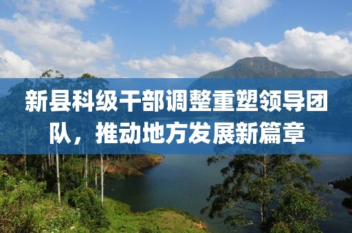 新县科级干部调整重塑领导团队，推动地方发展新篇章
