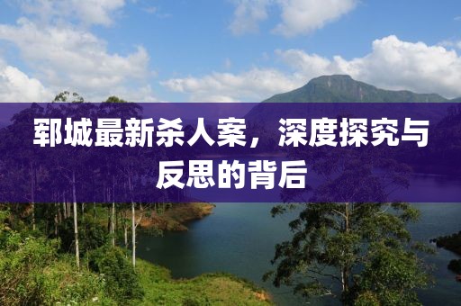郓城最新杀人案，深度探究与反思的背后