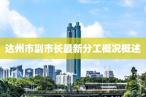 达州市副市长最新分工概况概述