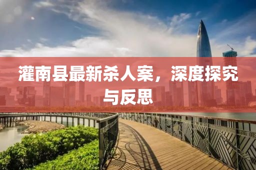 灌南县最新杀人案，深度探究与反思