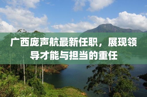 广西庞声航最新任职，展现领导才能与担当的重任