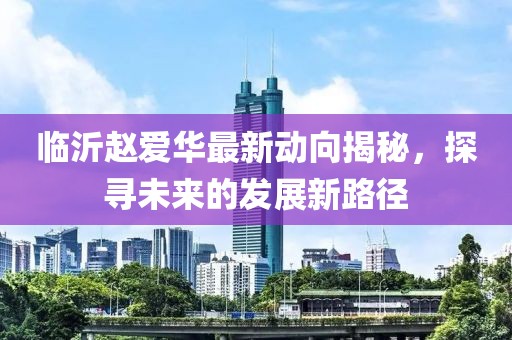 临沂赵爱华最新动向揭秘，探寻未来的发展新路径