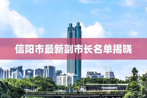 信阳市最新副市长名单揭晓