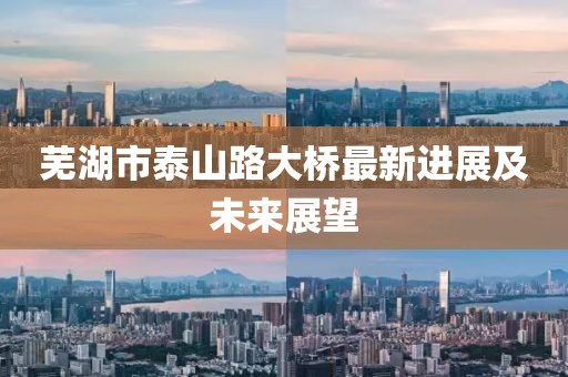 芜湖市泰山路大桥最新进展及未来展望