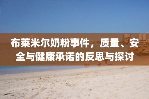 布莱米尔奶粉事件，质量、安全与健康承诺的反思与探讨