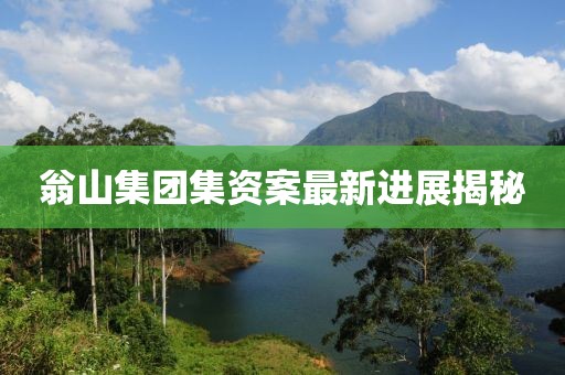 翁山集团集资案最新进展揭秘