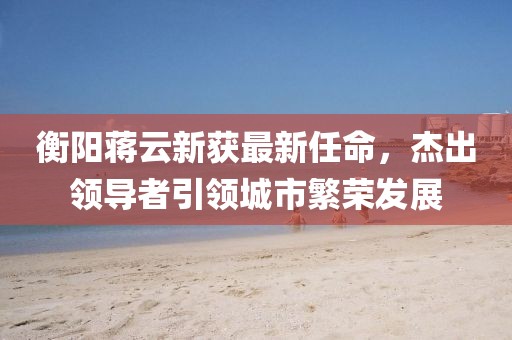 衡阳蒋云新获最新任命，杰出领导者引领城市繁荣发展