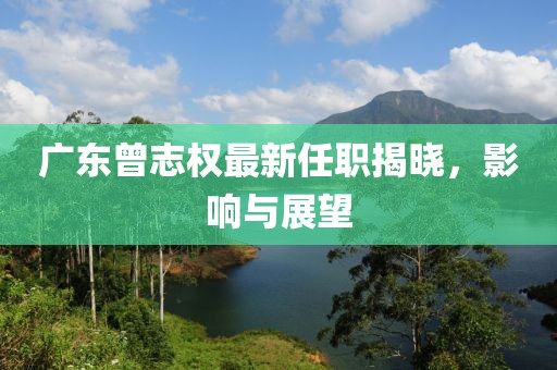 广东曾志权最新任职揭晓，影响与展望