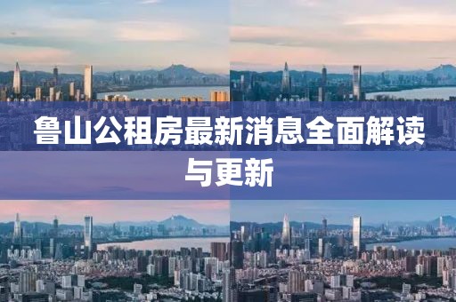 鲁山公租房最新消息全面解读与更新
