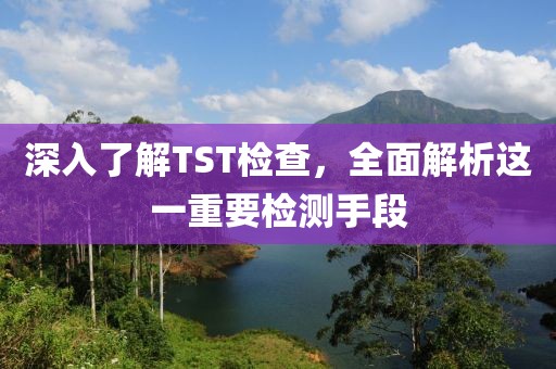 深入了解TST检查，全面解析这一重要检测手段
