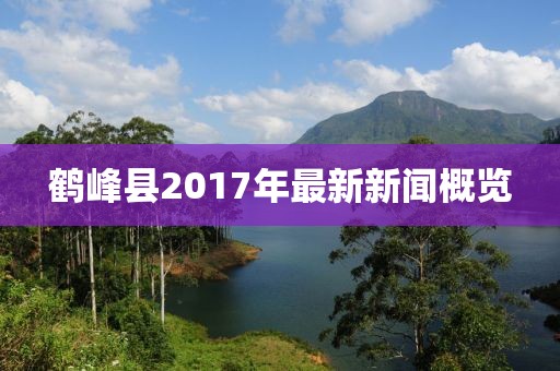 鹤峰县2017年最新新闻概览