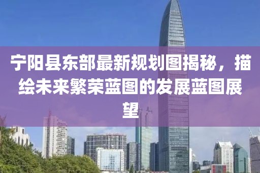 宁阳县东部最新规划图揭秘，描绘未来繁荣蓝图的发展蓝图展望