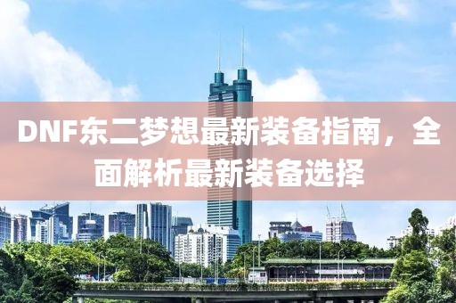 DNF东二梦想最新装备指南，全面解析最新装备选择