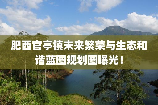 肥西官亭镇未来繁荣与生态和谐蓝图规划图曝光！