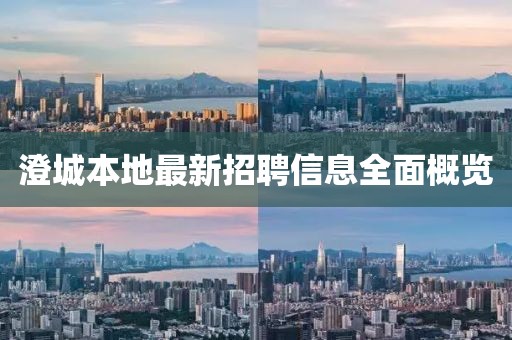 澄城本地最新招聘信息全面概览