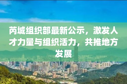 芮城组织部最新公示，激发人才力量与组织活力，共推地方发展