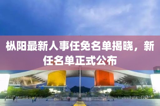 枞阳最新人事任免名单揭晓，新任名单正式公布