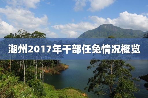 湖州2017年干部任免情况概览